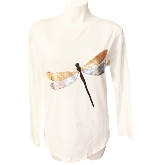 Tops - Dragonfly Shirt Sequin Top